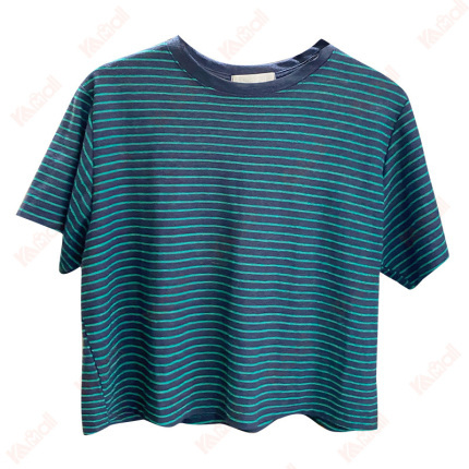 blue short sleeve t shirt cotton